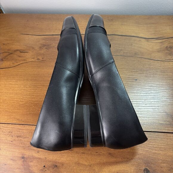 Clarks Womens Juliet Monte Ballet Flat Size 9 M Black Leather Cap Toe Shoe - Picture 7 of 11